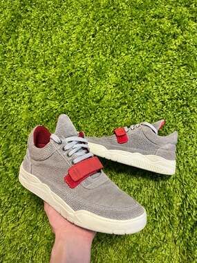 Filling Pieces Low Top Stingray Suede Sneakers with Red Strap